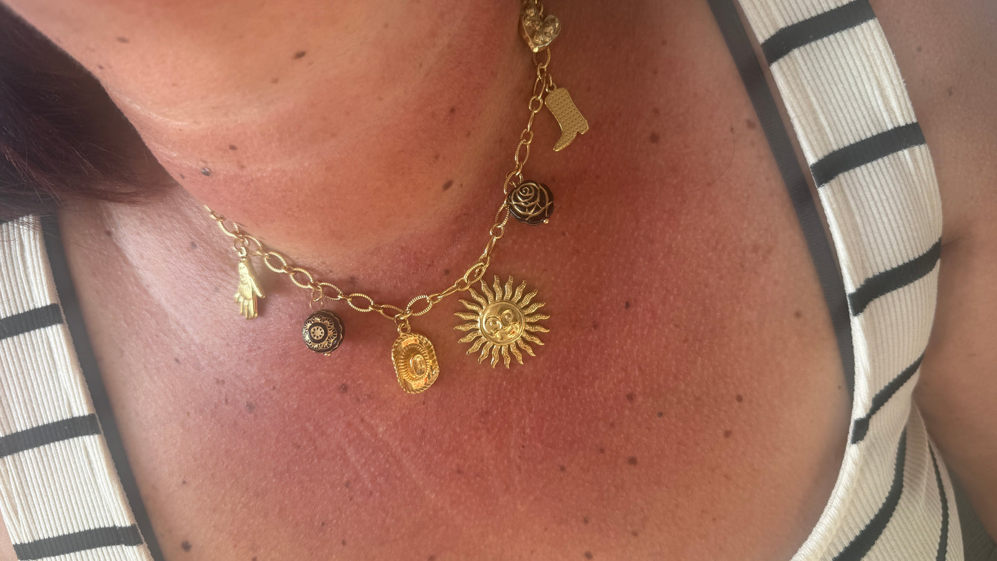 Collier breloque noir