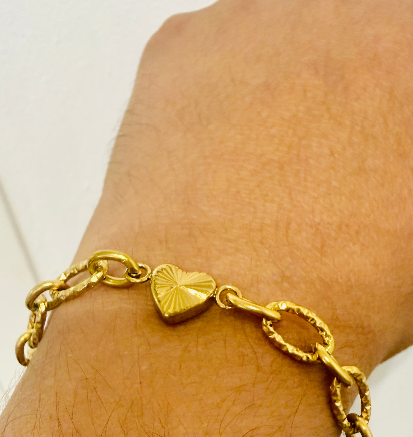 Bracelet chaîne cœur