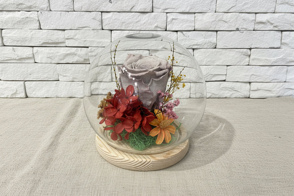 Cloche rose éternelle taupe