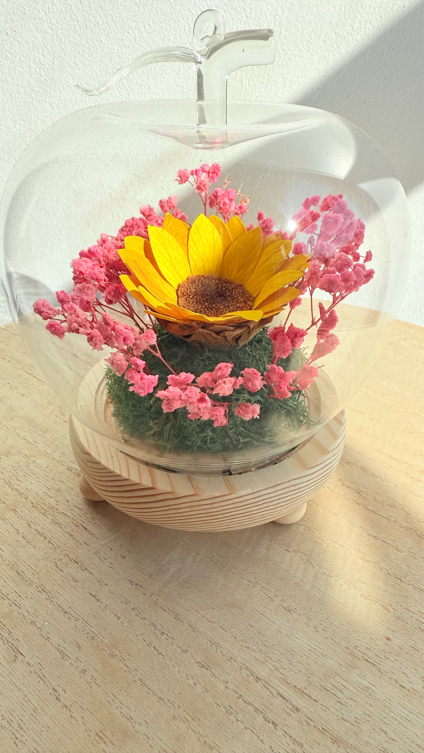 Cloche pomme lumineuse & Tournesol éternel