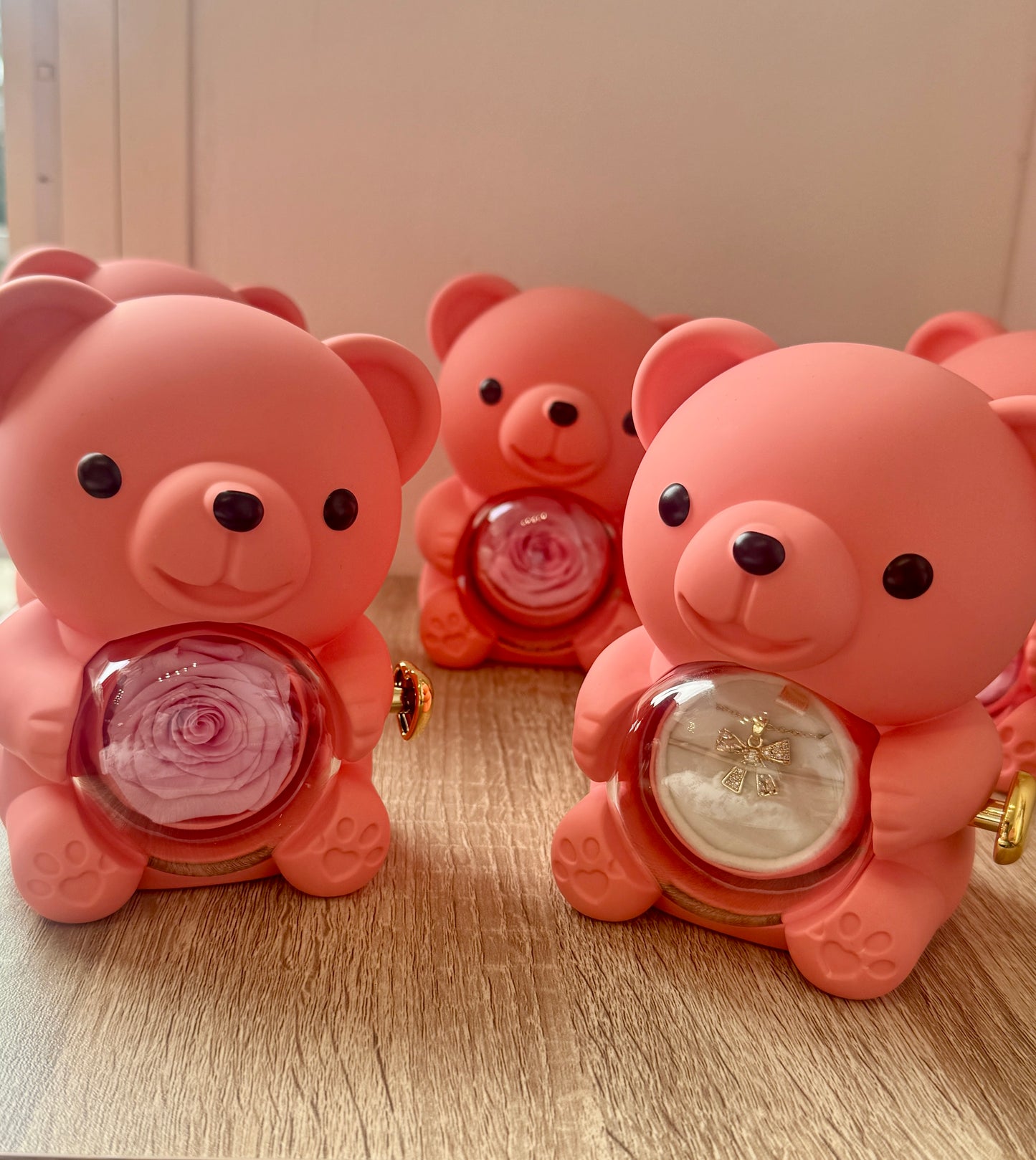 Écrin ourson Rose éternelle