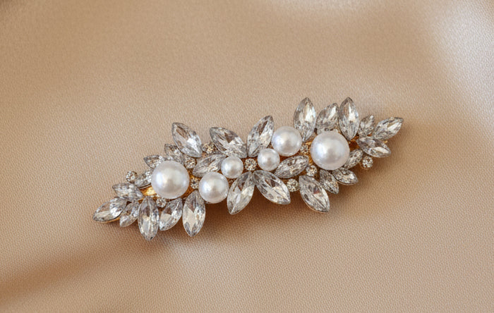 Barrette bijou perles nacrées