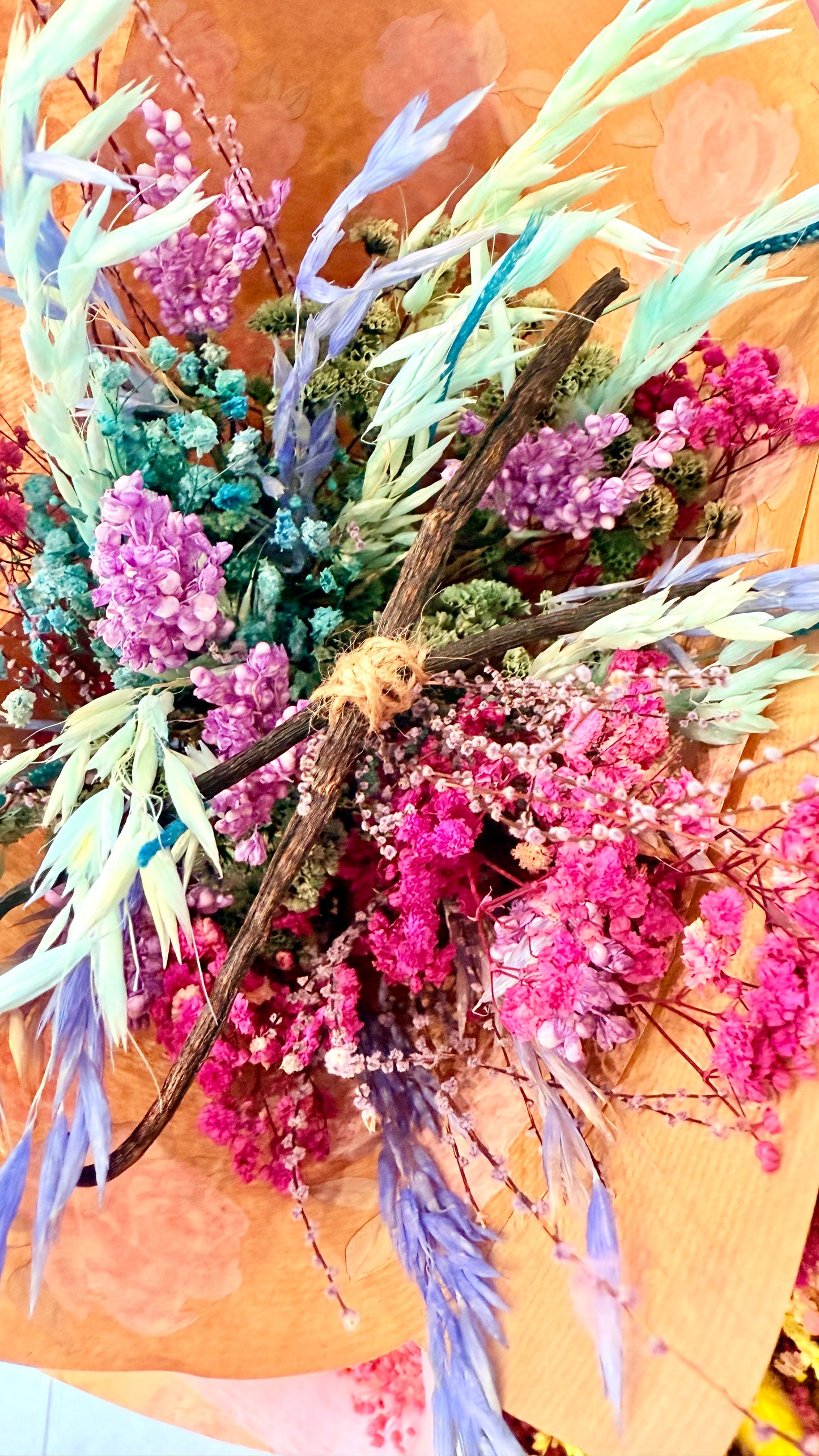 Bouquet Signature Vanillanne fleurs séchées éclat de couleurs