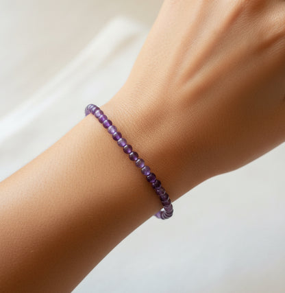 Bracelet boule -  Améthyste