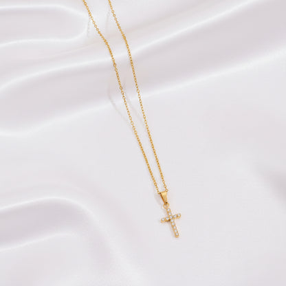 Collier Croix scintillante