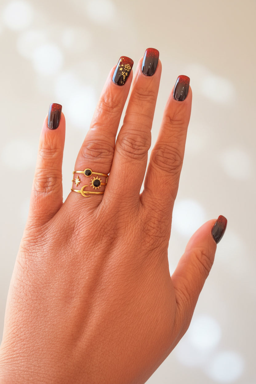 Bague céleste Soleil & Lune