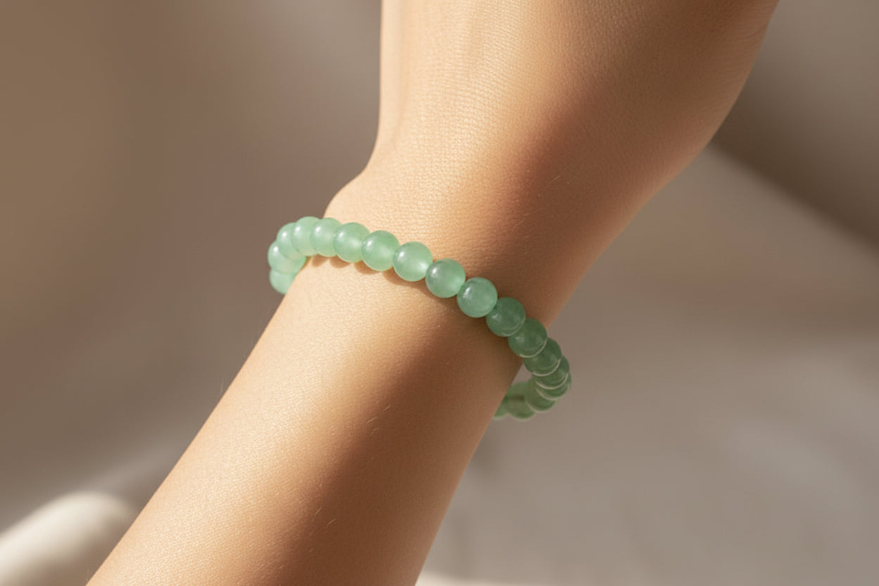Bracelet boule -Aventurine verte