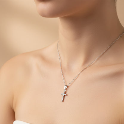 Collier Croix scintillante