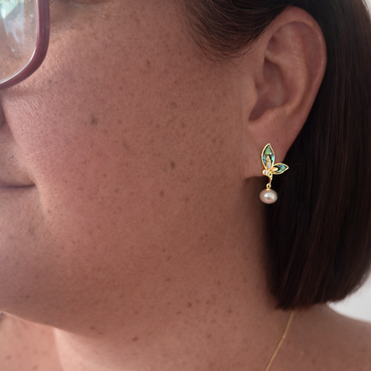 Parure papillon & perle