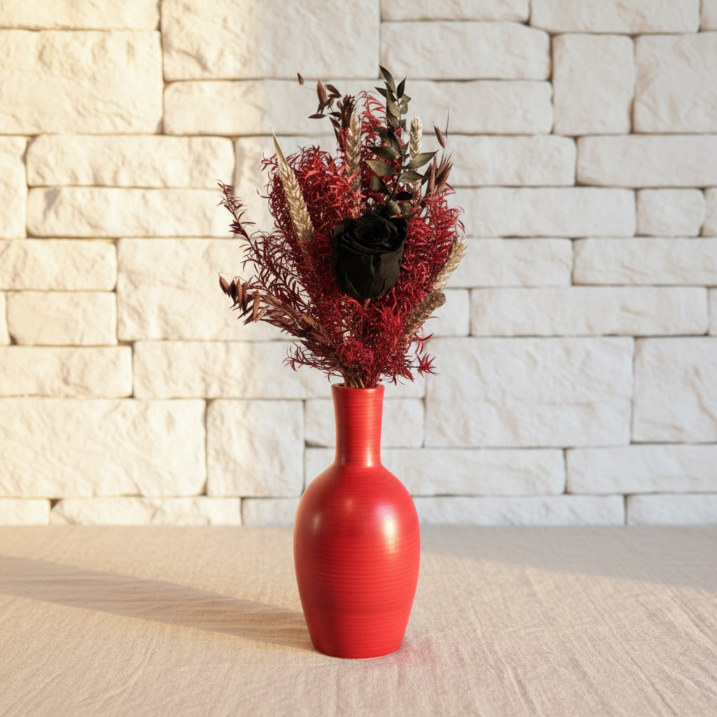 Composition florale & vase en terre cuite