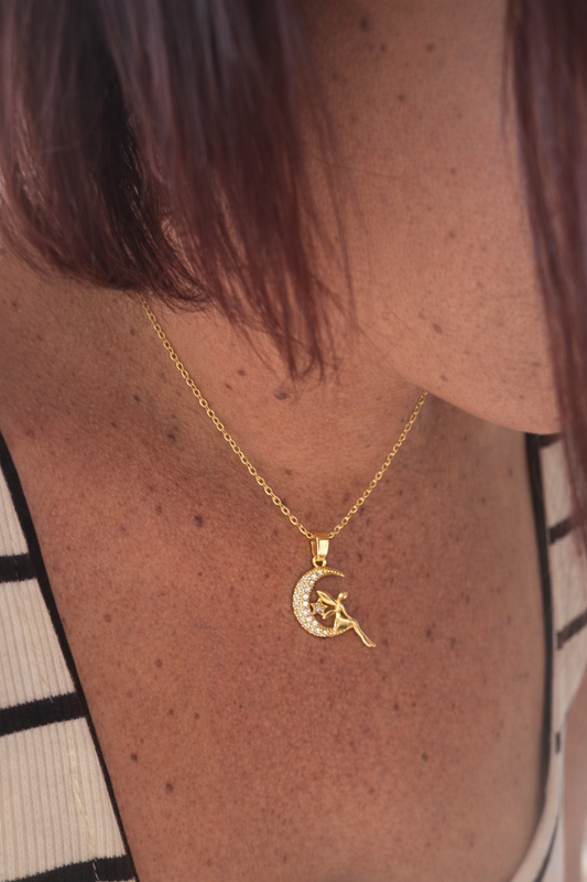 Collier lune & fée