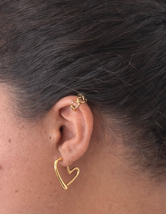 Boucles d’oreilles cœur doré