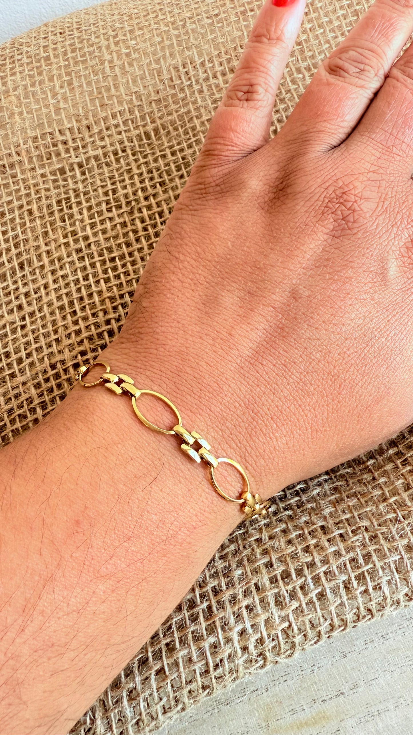 Bracelet à maillons ovales