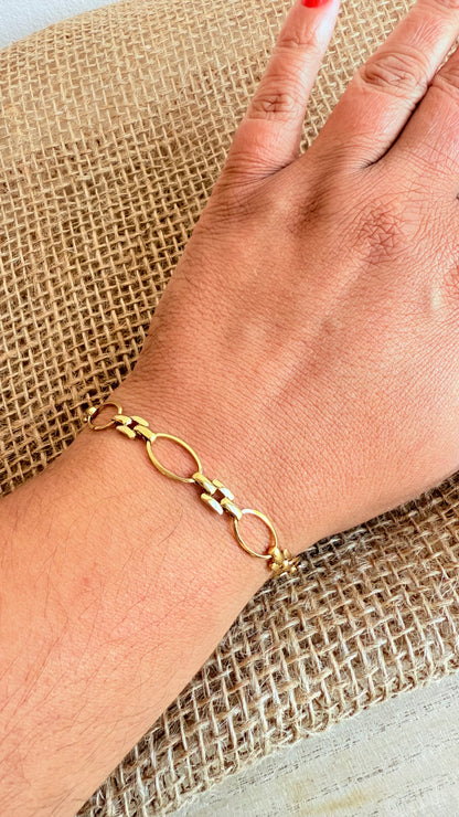 Bracelet à maillons ovales