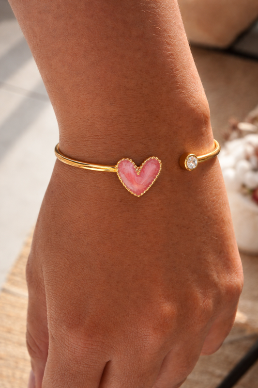 Bracelet cœur et strass