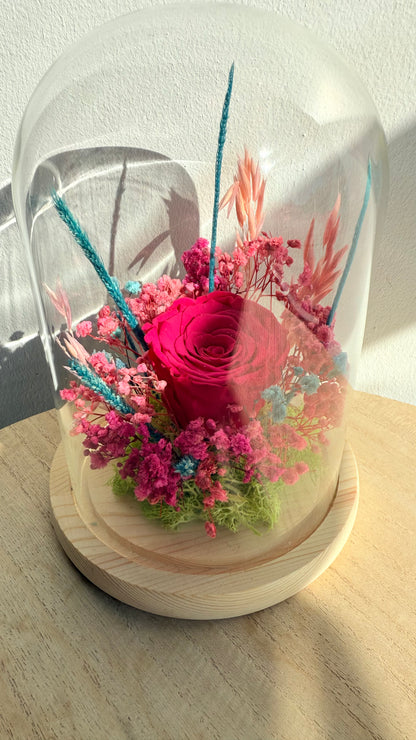 Cloche Rose éternelle Fuchsia