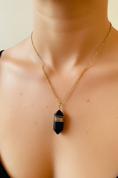 Collier pendentif en pierre naturelle