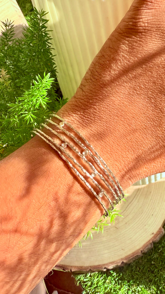 Bracelet argenté, acier inoxydable