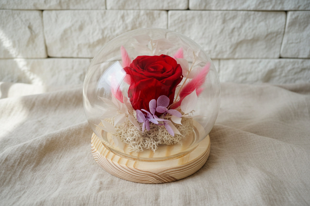 Cloche rose éternelle rouge