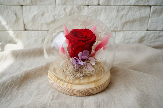 Cloche rose éternelle rouge