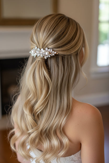 Barrette bijou perles nacrées