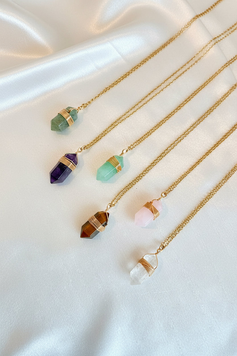 Collier pendentif en pierre naturelle