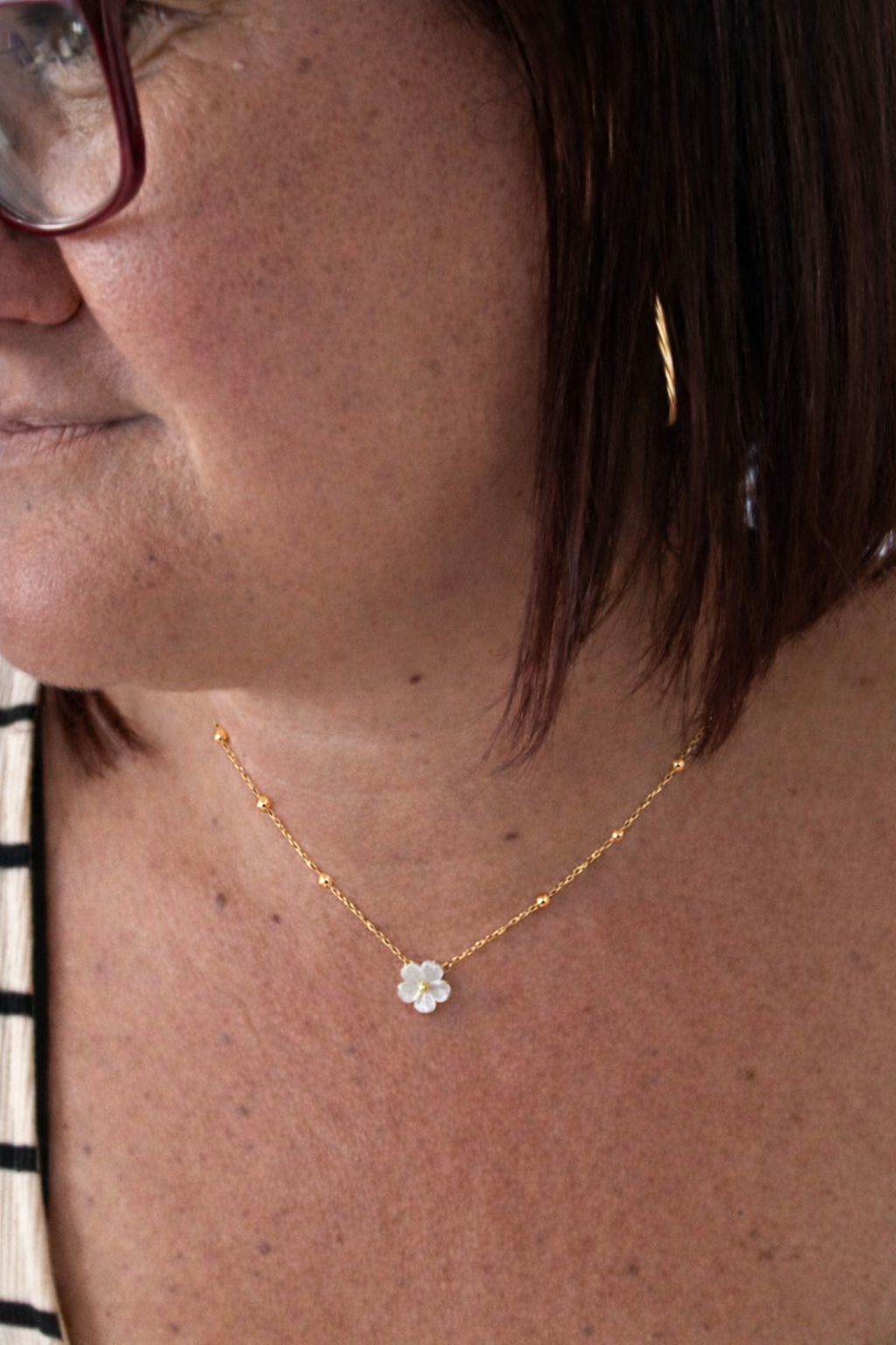 Parure fleurs blanches