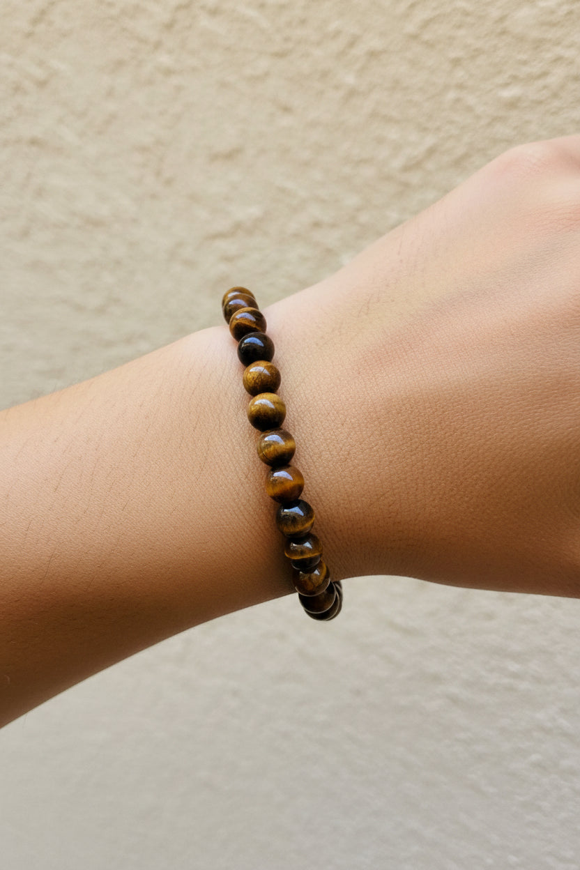 Bracelet boule - Œil de tigre