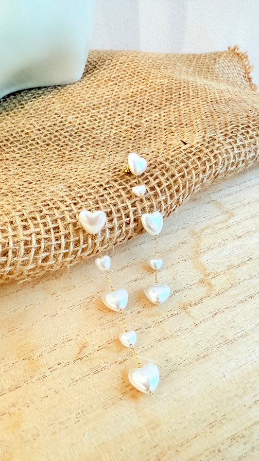 Boucles d’oreilles pendantes cœurs