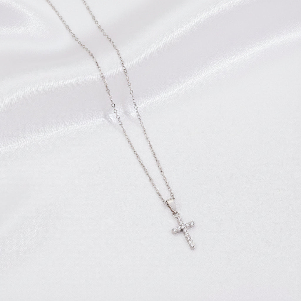 Collier Croix scintillante