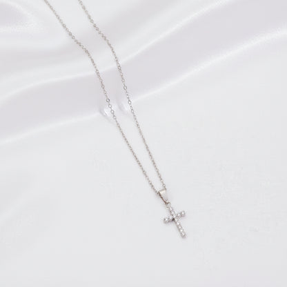 Collier Croix scintillante