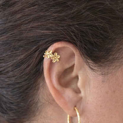 Ear cuff fleurs