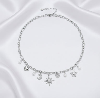 Collier & bracelet charms célestes