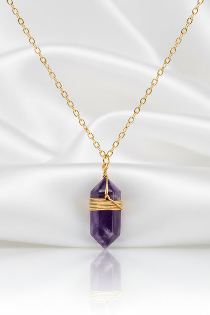 Collier pendentif en pierre naturelle