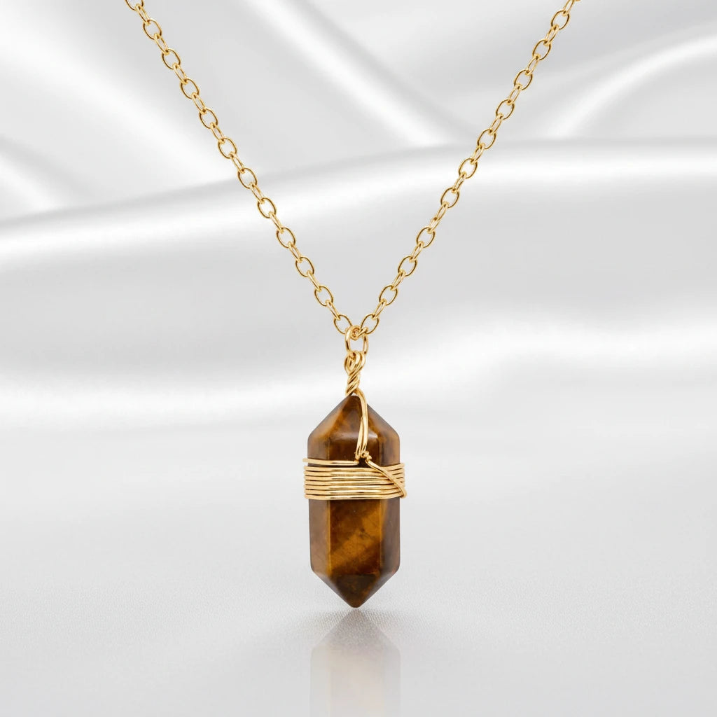 Collier pendentif en pierre naturelle