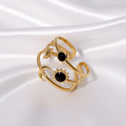 Bague céleste Soleil & Lune