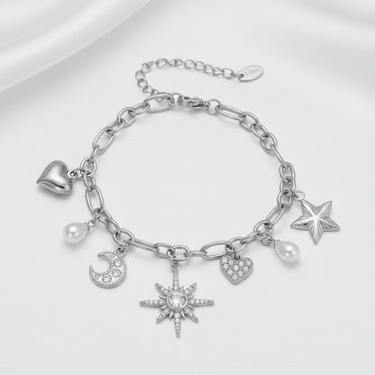Collier & bracelet charms célestes