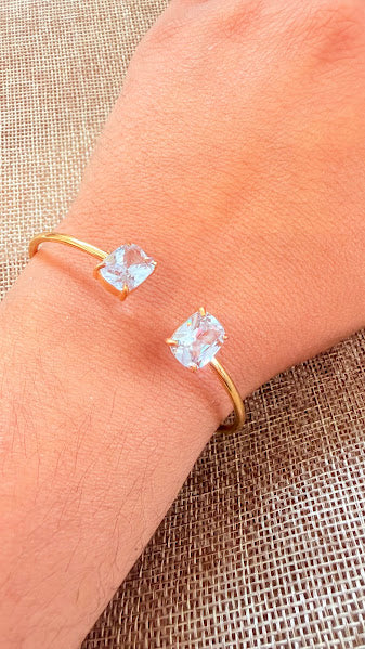 Bracelet jonc doré souple en acier inoxydable