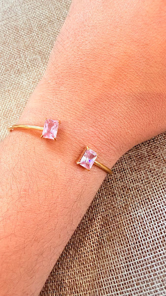 Bracelet jonc doré souple en acier inoxydable