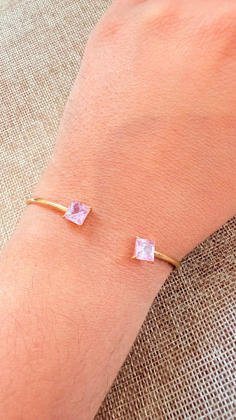 Bracelet jonc doré souple en acier inoxydable