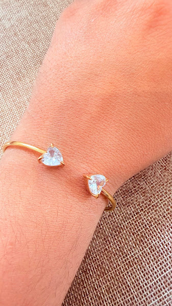 Bracelet jonc doré souple en acier inoxydable