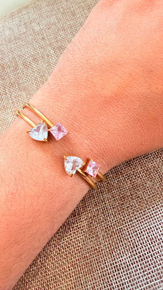 Bracelet jonc doré souple en acier inoxydable