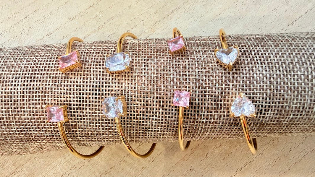 Bracelet jonc doré souple en acier inoxydable