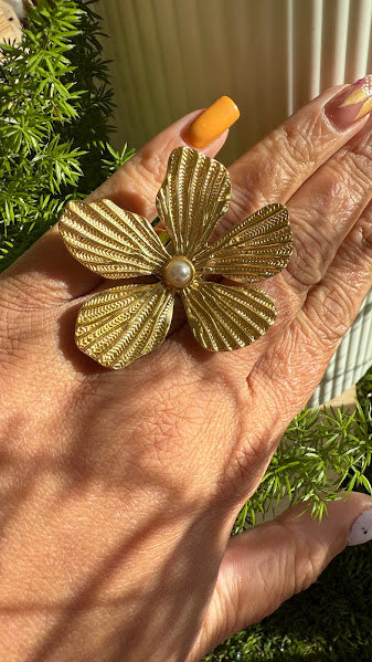 Bague grande fleur