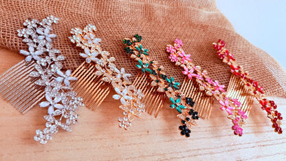 Peigne cheveux fleuri