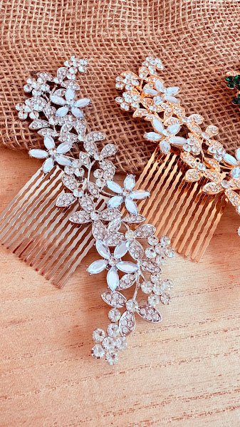 Peigne cheveux fleuri