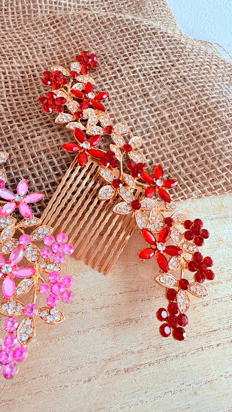 Peigne cheveux fleuri