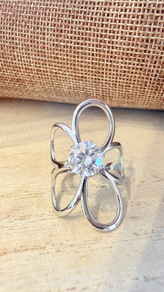 Bague fleur ajourée