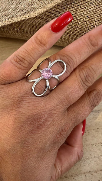 Bague fleur ajourée